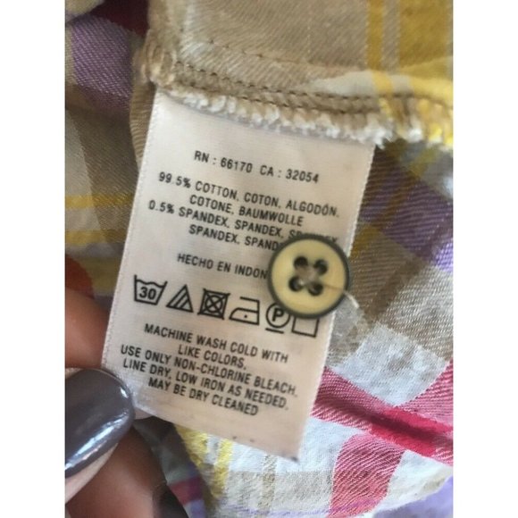 Postmark Anthropologie Fairweather Plaid Top - Picture 10 of 10